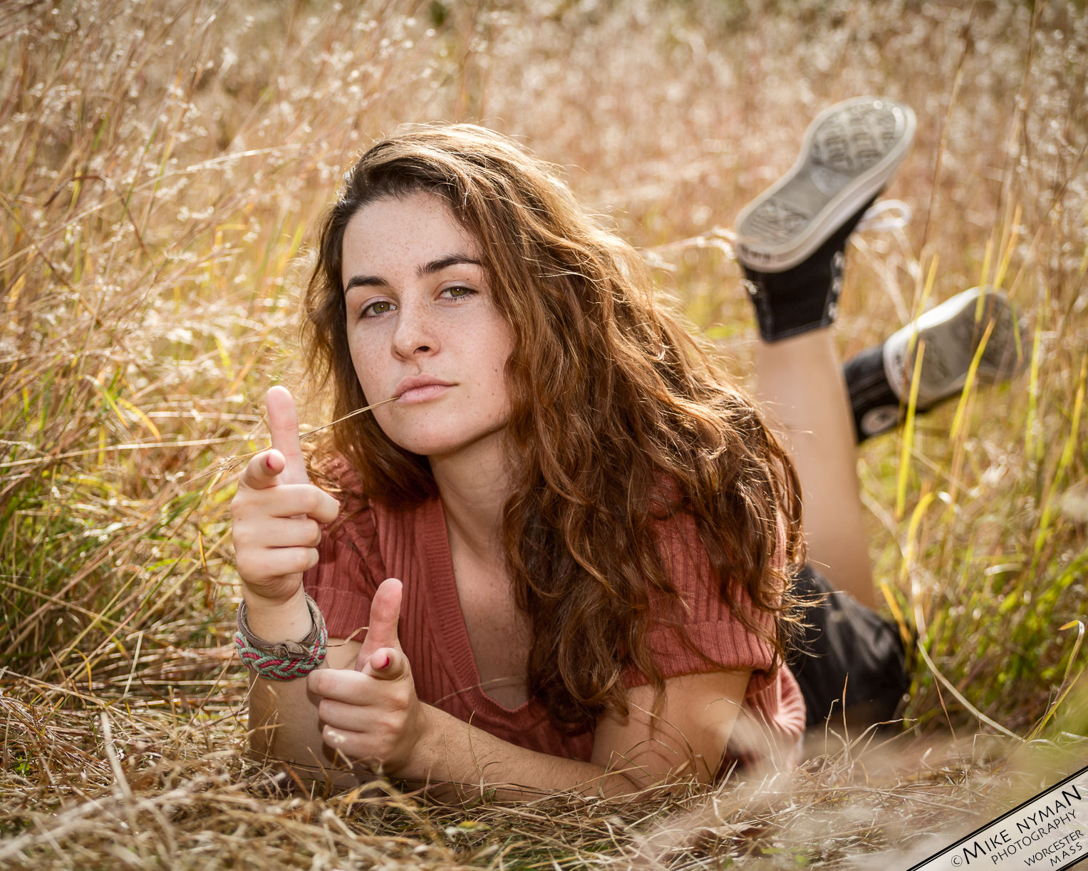 Ellie in the tall grass